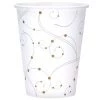 Hanna K Clearance Sale SALE Paper Cup Swirls Pearls Hot Cold 12 Oz 16 Count