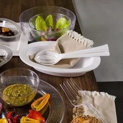 Lillian Serving Utensils Pearl Plastic Salad Heavy Weight Serving Spoon 12"