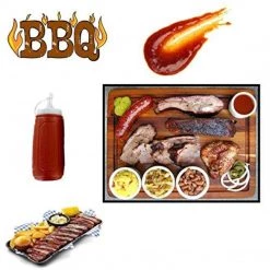 Nicole Fantini Collection Picnic Table Dispenser Ketchup And Mustard Squeeze 3 Bottles Set