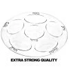 Blue Sky Elegant Trays Seder Plate White & Silver Plastic Platter EXTRA STRONG QUALITY