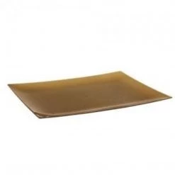 Lillian Elegant Plates Rectangular Gold Plastic Salad Plates 9''