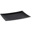 Lillian Tablesettings Rectangular Plastic Entree Plates Black 11.75"