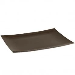 Lillian Tablesettings Clearance Sale SALE Rectangular Plastic Entree Plates Chestnut 11.75" 10Ct