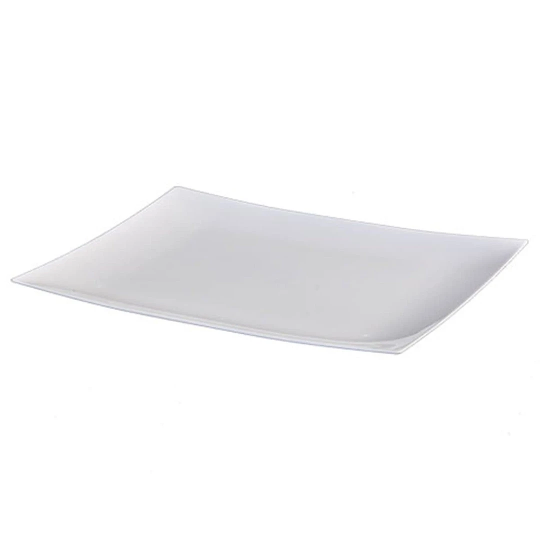 Lillian Tablesettings Elegant Plates Rectangular Plastic Entree Plates Pearl 11.75" 1 Lillian Tablesettings Elegant Plates Rectangular Plastic Entree Plates Pearl 11.75"
