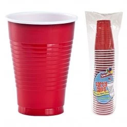 Party Dimensions Plastic Cups Red Co-Ex Plastic Cup 12 Oz