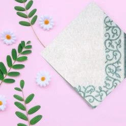 Decorline Romantic Border White/Silver Mini Cocktail Napkins 20 Ct Elegant Napkins