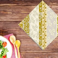 Nicole Fantini Collection Rose Gold Scrolls Disposable Lunch Paper Napkins 20 Ct