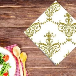 Nicole Fantini Collection Royal Fleur-de-lis Disposable Lunch Paper Napkins 20 Ct