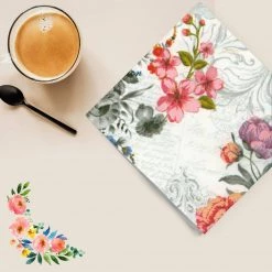 Decorline Elegant Napkins Royal Rose Lunch Napkins 20 Ct