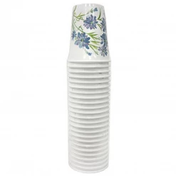 Nicole Home Paper Cup Hot Cold Cup Blue Floral 12 Oz Paper Plates
