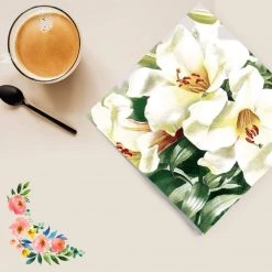 Nicole Fantini Collection Serene Green Disposable Lunch Paper Napkins 20 Ct