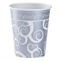 Hanna K Signature SALE Silver Medley Hot Cold Paper Cup 9 Oz 24 Count