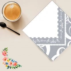 Hanna K Signature Silver Medley Beverage Napkins 75 Count Elegant Napkins 9 Hanna K Signature Silver Medley Beverage Napkins 75 Count Elegant Napkins