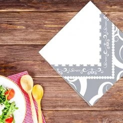 Hanna K Signature Silver Medley Beverage Napkins 75 Count Elegant Napkins 8 Hanna K Signature Silver Medley Beverage Napkins 75 Count Elegant Napkins