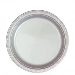 Hanna K. Signature Plastic Plates Silver 7"
