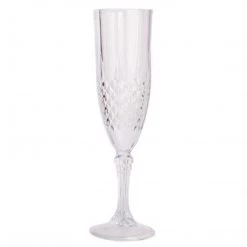 Blue Sky Simcha Collection Crystal Effect Elegant Plastic Champagne Flutes 5oz Elegant Cups