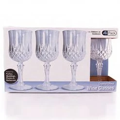 Blue Sky Simcha Collection Crystal Like Elegant Plastic Wine Glasses 8 Oz