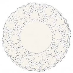 Blue Sky Simcha Collection White Doily Round 4.5" Tablecloths & Placemats