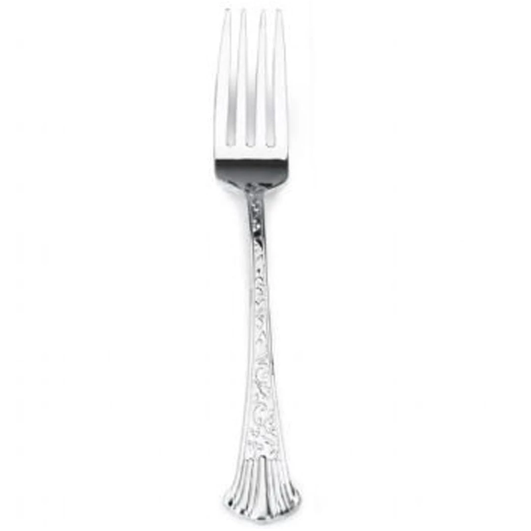 Blue Sky Elegant Cutlery Simcha Silver Plastic Forks 1 Blue Sky Elegant Cutlery Simcha Silver Plastic Forks