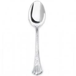 Blue Sky Elegant Cutlery Simcha Silver Plastic Tea Spoons