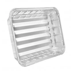 Nicole Collection Small Broiler Disposable Aluminum Baking Pan 9 X 6 X 1.33