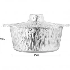 Blue Sky Jet Foil Aluminum Disposable Pots With Lids (Small) 8.25X3.75 3.5 Quart 8 Blue Sky Jet Foil Aluminum Disposable Pots With Lids (Small) 8.25X3.75 3.5 Quart