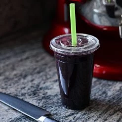 OnlyOneStopShop Smoothie Cups Crystal Ultra Clear PET Plastic Cups 16 Oz