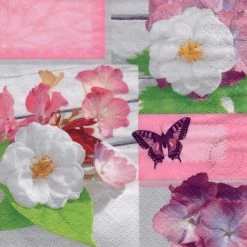 Decorline Summer Rose Lunch Napkins 20Ct