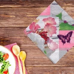Decorline Summer Rose Lunch Napkins 20Ct
