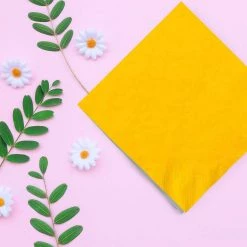 Party Dimensions SALE Sunshine Yellow Beverage Napkins 24 Count
