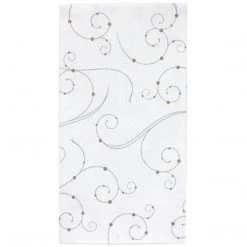 Hanna K Signature Elegant Napkins Swirls & Pearls Bistro Napkins 214 Count