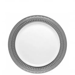 Decorline Clearance Sale SALE Symphony Collection Salad Dessert Plates White Silver 7" 10Ct