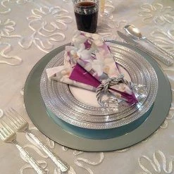 Decorline Clearance Sale SALE Symphony Collection Salad Dessert Plates White Silver 7" 10Ct 9 Decorline Clearance Sale SALE Symphony Collection Salad Dessert Plates White Silver 7