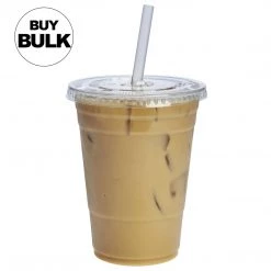 OnlyOneStopShop Smoothie Cups Crystal Ultra Clear PET Plastic Cups 16 Oz