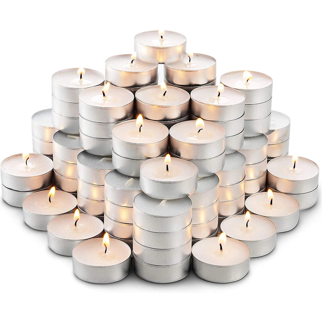 OnlyOneStopShop Tealight Candles White Unscented Aluminum 2 OnlyOneStopShop Tealight Candles White Unscented Aluminum