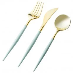 Decorline Orchid Collection Dinner Plate Turquoise & Gold Tableware Package Set 15 Decorline Orchid Collection Dinner Plate Turquoise & Gold Tableware Package Set