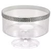 Hanna K 80oz Trifle Small Clear Bowl Jewel Accent