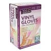 Nicole Collection Vinyl Gloves Powder Free One Size White Aluminum