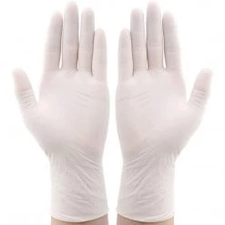 Nicole Collection Vinyl Gloves Powder Free One Size White Aluminum