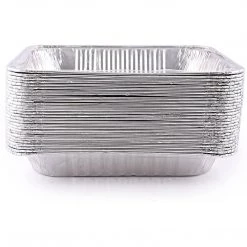 Nicole Collection Disposable Aluminum 1/2 SIZE EXTRA DEEP EXTRA HEAVY FOIL PAN 12 3/4" L X 10 3/8" W X 4 3/16" D 10PK