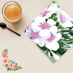 Nicole Fantini Collection White Elegance Disposable Lunch Paper Napkins 20 Ct