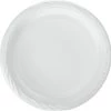 Blue Sky White Lightweight Plastic Dinner Plates 10"