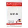 Party Dimensions TableCloth Plastic Disposable Round White 84''