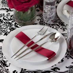 Blue Sky Organic Collection White Dinner Plates 10.5" Elegant Plates