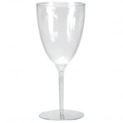 Lillian Elegant Plastic Wine Glasses Goblets 8 Oz