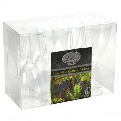 Lillian Elegant Plastic Wine Glasses Goblets 8 Oz