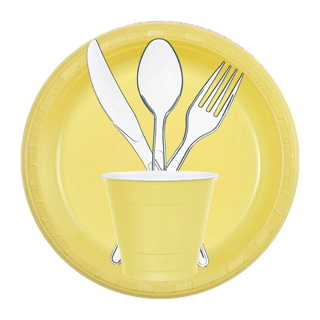 Hanna K Signature SALE Hanna K. Signature Yellow Plastic Plates 7" 50CT 3 Hanna K Signature SALE Hanna K. Signature Yellow Plastic Plates 7" 50CT