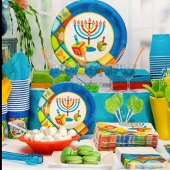 Hanna K Signature Hanukkah HANNA K. SIGNATURE ILLUMINATION PAPER PLATES 7
