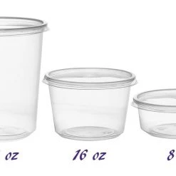 OnlyOneStopShop 32 Oz. Lightweight Clear Plastic Round Deli Container With Lids Deli Storage Containers