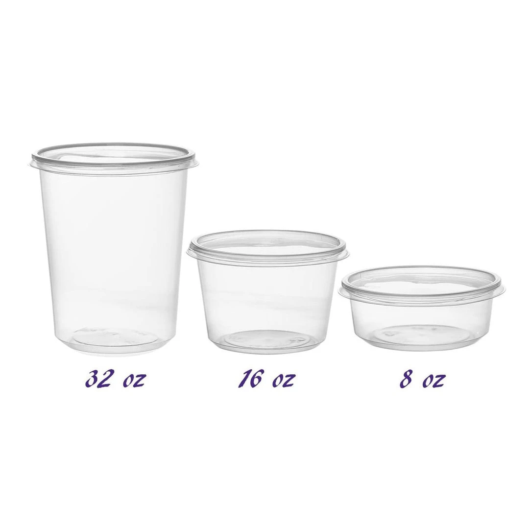 OnlyOneStopShop Deli Storage Containers 16 Oz. Lightweight Clear Plastic Round Deli Container With Lids 6 OnlyOneStopShop Deli Storage Containers 16 Oz. Lightweight Clear Plastic Round Deli Container With Lids